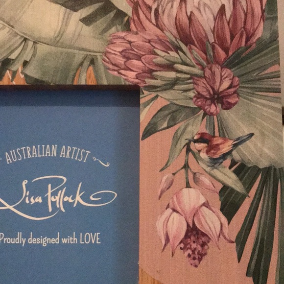 Australia Artist Lisa Polluck picture frame 4x6, beautiful wood with design. - Picture 4 of 8